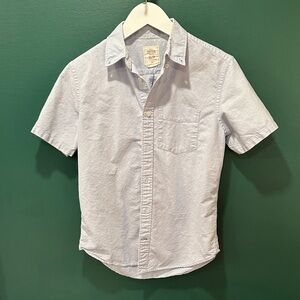 GAP Light Blue Short-Sleeve Casual Button-Down Shirt